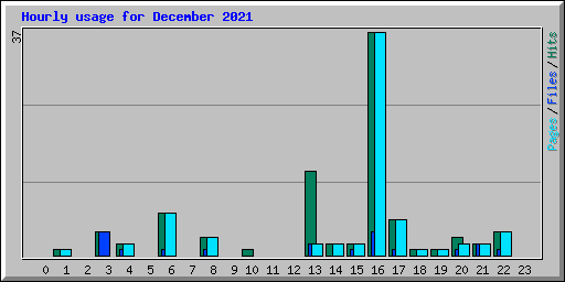 Hourly usage for December 2021