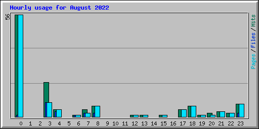 Hourly usage for August 2022