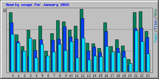 Hourly usage for January 2022