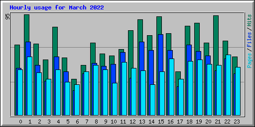 Hourly usage for March 2022