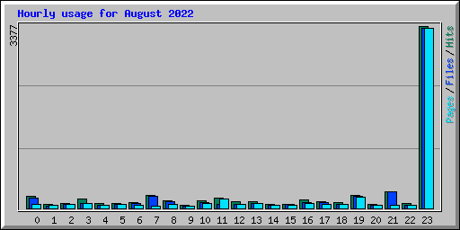 Hourly usage for August 2022