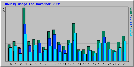 Hourly usage for November 2022
